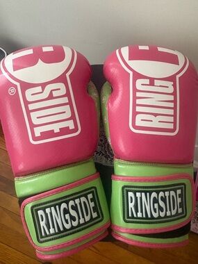 Ringside Pink and Green Boxing Gloves